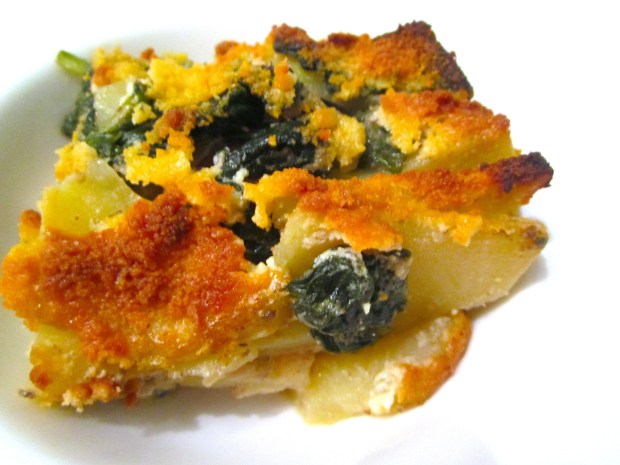Spinach, Potato, Sausage & Cheese Casserole