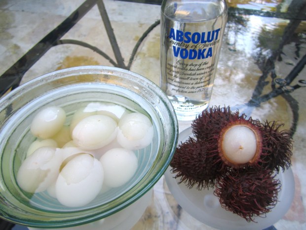 End Of The Week Treat # 3  Vodka Macerated Rambutans