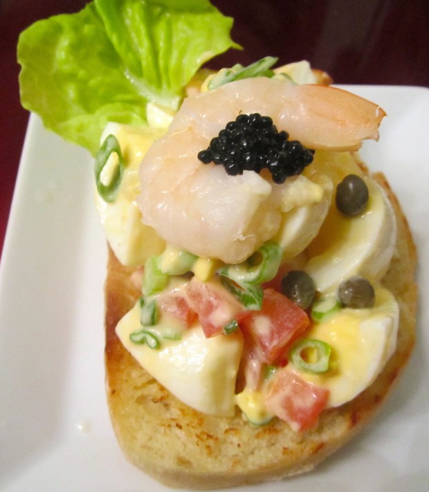 Egg Salad With Shrimp & Caviar
