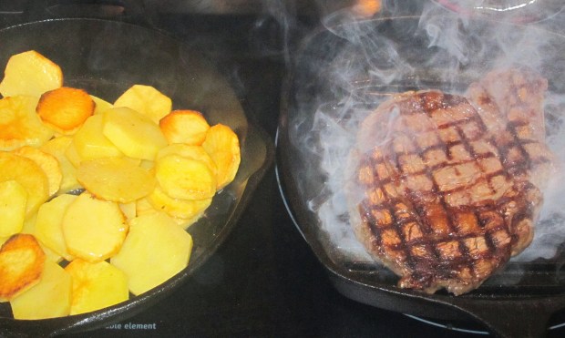 Saute Potao, Grill, Steak