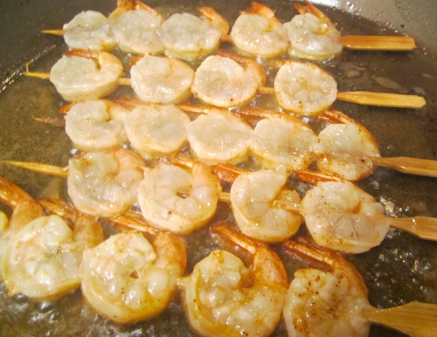 Season Shrimp With Granulated Garlic, Kosher Salt And Ground Chili, Saute Or Grill