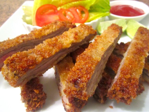 Panko Breaded Skirt Steak & Tonkatsu Sauce
