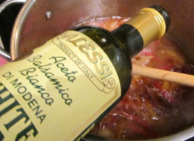 add white vinegar of your choice,