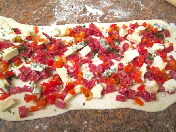 top with spicy tomato salsa