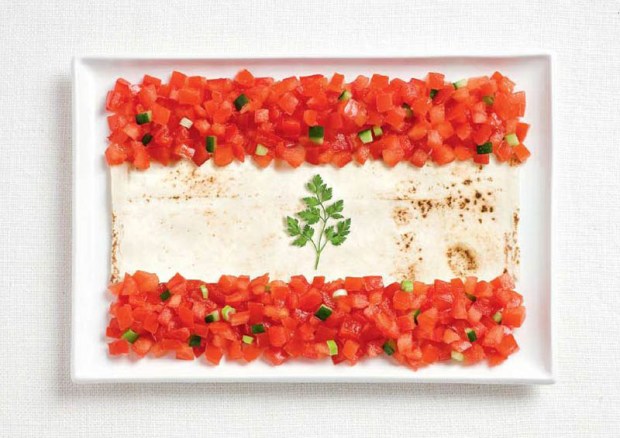 Lebanon -  tomatoes, pita bread and parsley