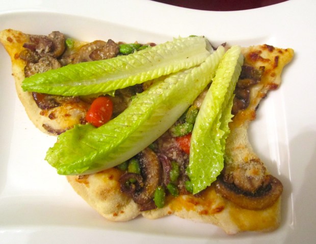 Mushroom Pizza With Edamame