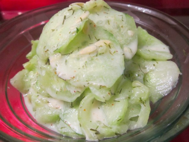 Cucumber, Dill & Sour Cream  Salad