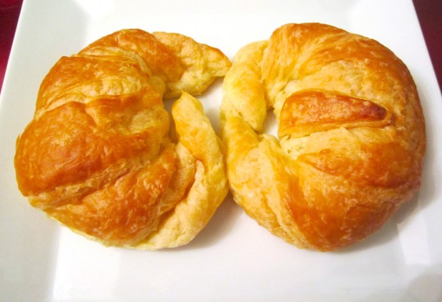 freshly baked croissants