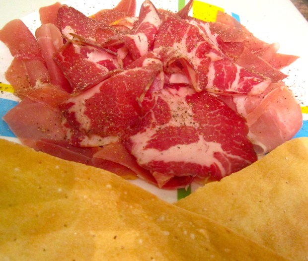 Coppa Ham, Prosciutto Ham & Lingue Di Suocera (Mother In Law Tongues)