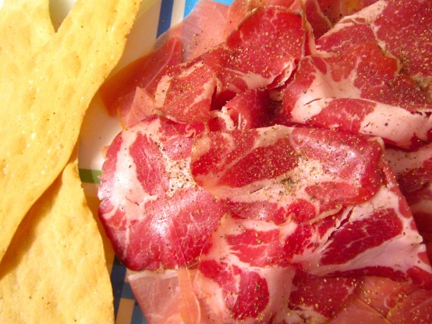 Coppa Ham, Prosciutto Ham & Lingue Di Suocera (Mother In Law Tongues)