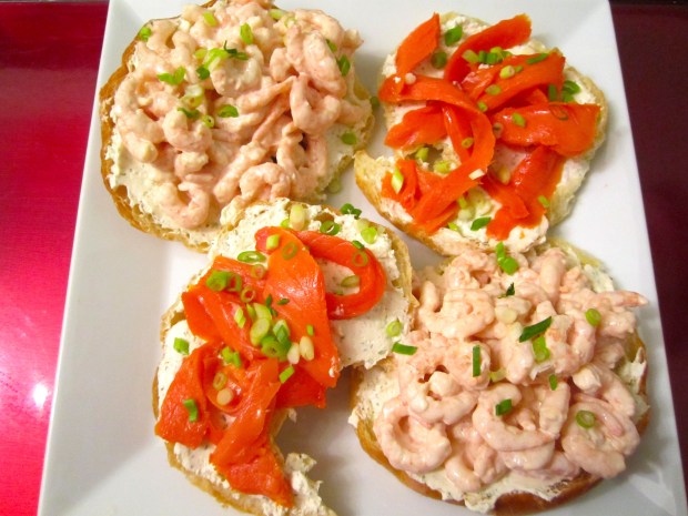 Smoked Salmon, Boursin & Shrimp Salad Croissant's