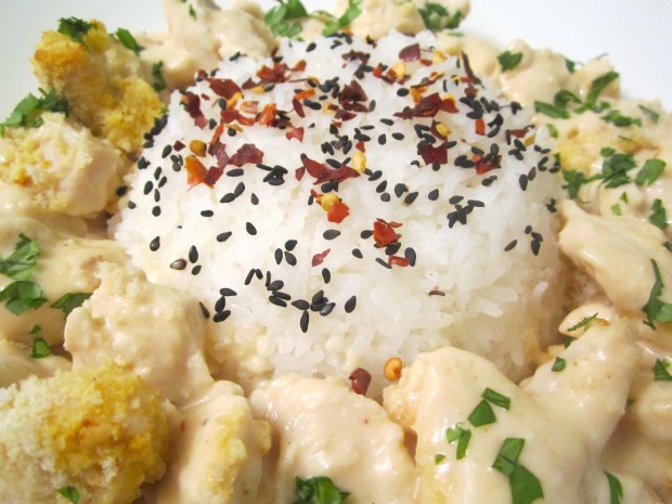 Gratinated Chicken Salpicon In Pineapple With Rice