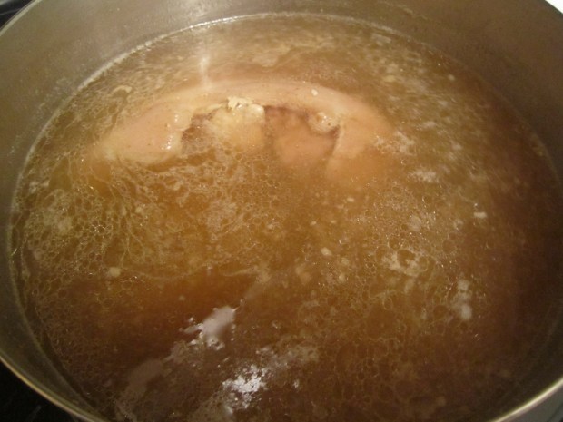 simmer butt in salted water until tender but NOT falling apart, rest on rack and store in fridge overnight to dry out skin