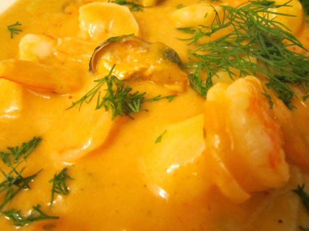 Finkenwerder Meeresfruechte Suppe - Seafood Soup Finkenwerder Style