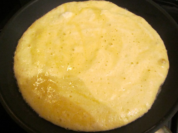 pour into medium hot pan