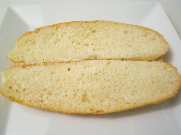 slice italian garlic roll in half (toasting optional)