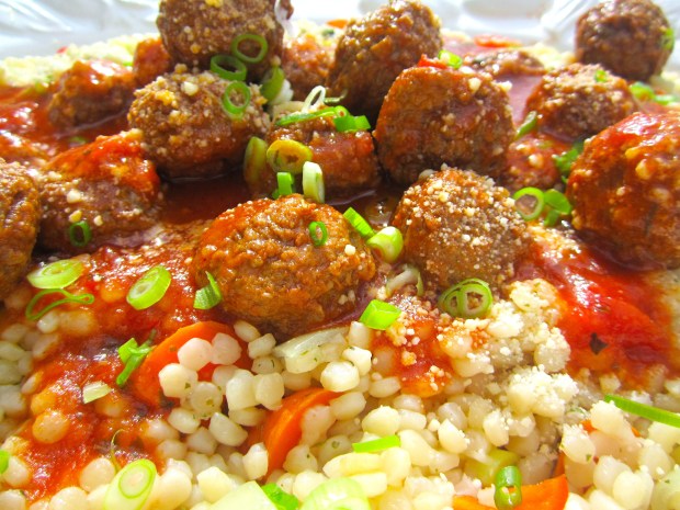 sprinkle with finely crumbled feta cheese and sliced scallions