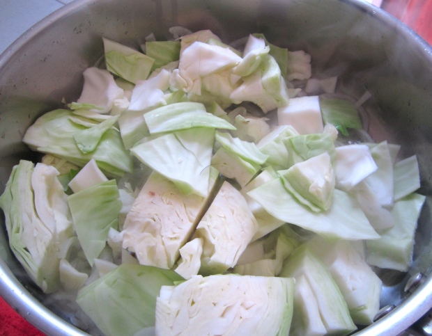 add diced cabbage