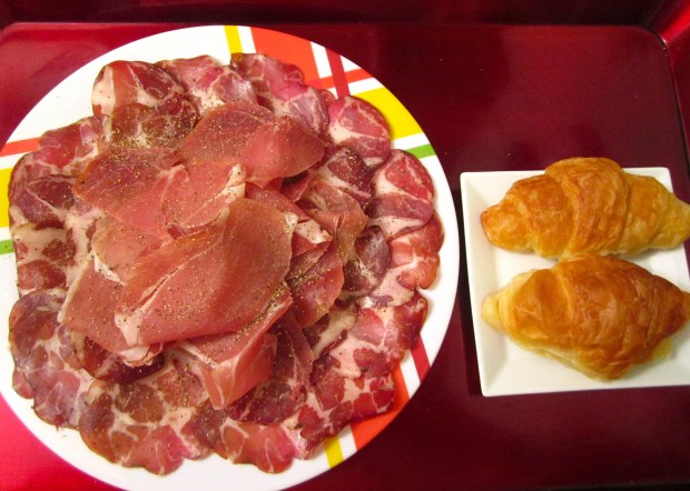 Breakfast Of Champions # 41 -  Copa Ham, Prosciutto Ham And Croissants