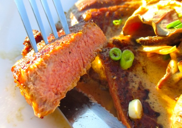 Rib Eye & Mushrooms In Cream