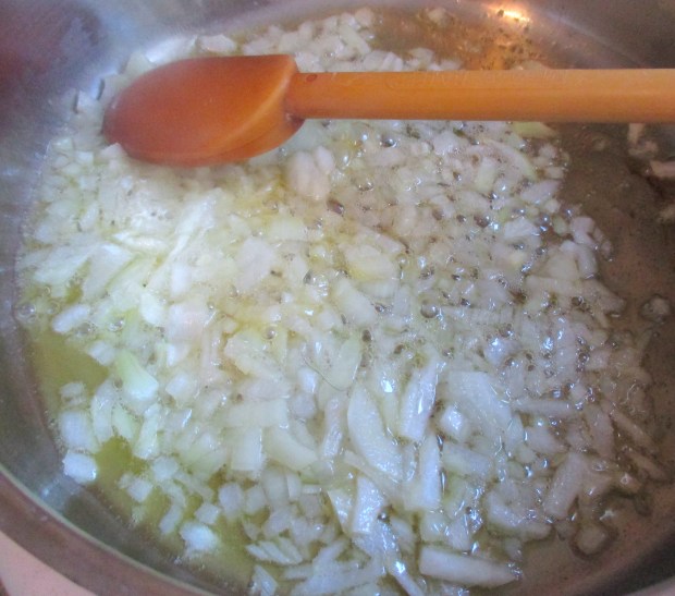 saute onions and garlic paste in butter