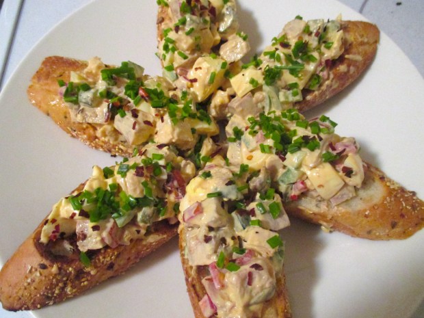 Turkey Salad Crostini