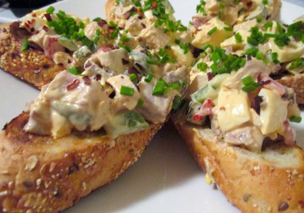 Turkey Salad Crostini