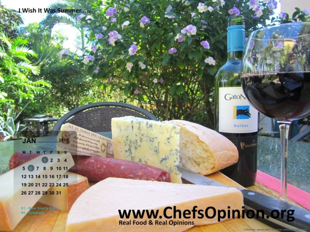 ChefsOpinion January Calendar. International Edition