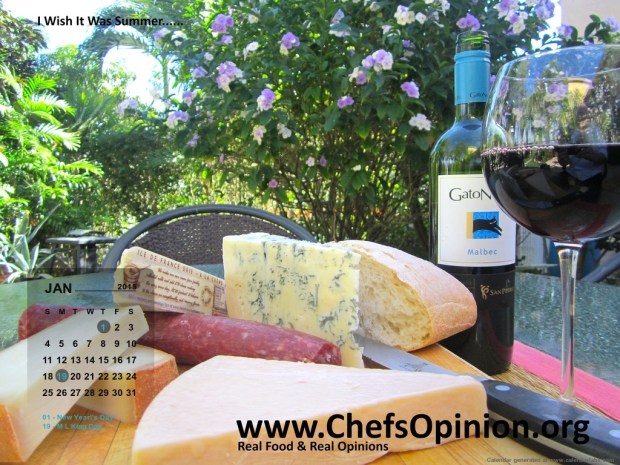 ChefsOpinion January Calendar. US Edition