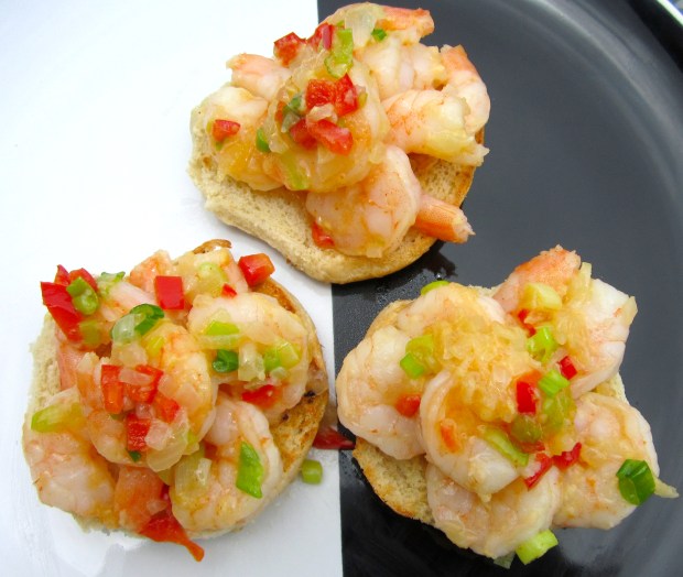 top sliders with sauteed sheimp