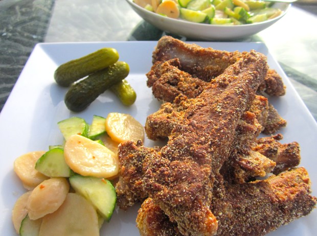 Cornmeal Dusted Sauteed Pork Ribs