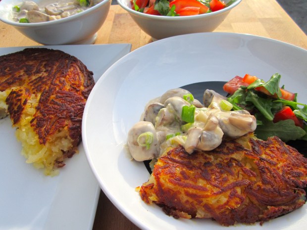 Rösti With Creamy Mushrooms