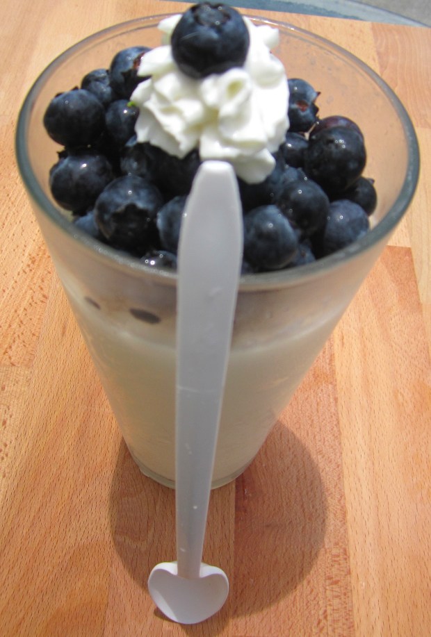 Panna Cotta With Blueberries And Whipped Cream