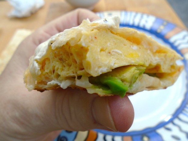 Breakfast Of Champions # 48 - Egg-Quesadilla With Boursin