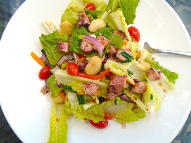 Romaine, Octopus And Bean Salad