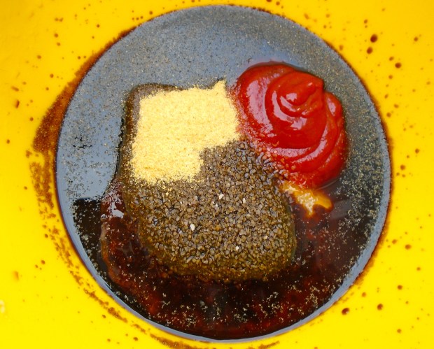 soy sauce, sriracha, honey, granulated garlic, kosher salt