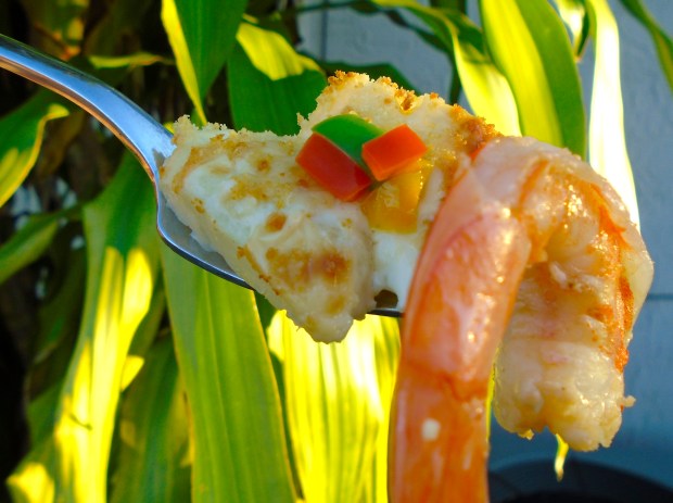 Baked Cauliflower & Confetti Shrimp