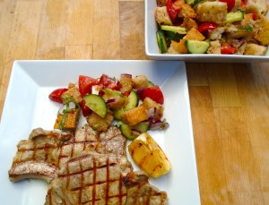 Panzanelle & Grilled Pork Chop