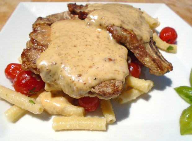 Sauteed Pork Chop & Penne In Mustard Cream