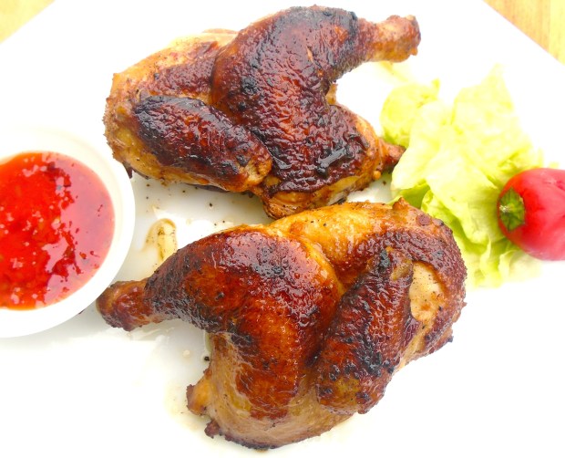 Ginger And Soy Braised Cornish Hens With Cucumber Pickles